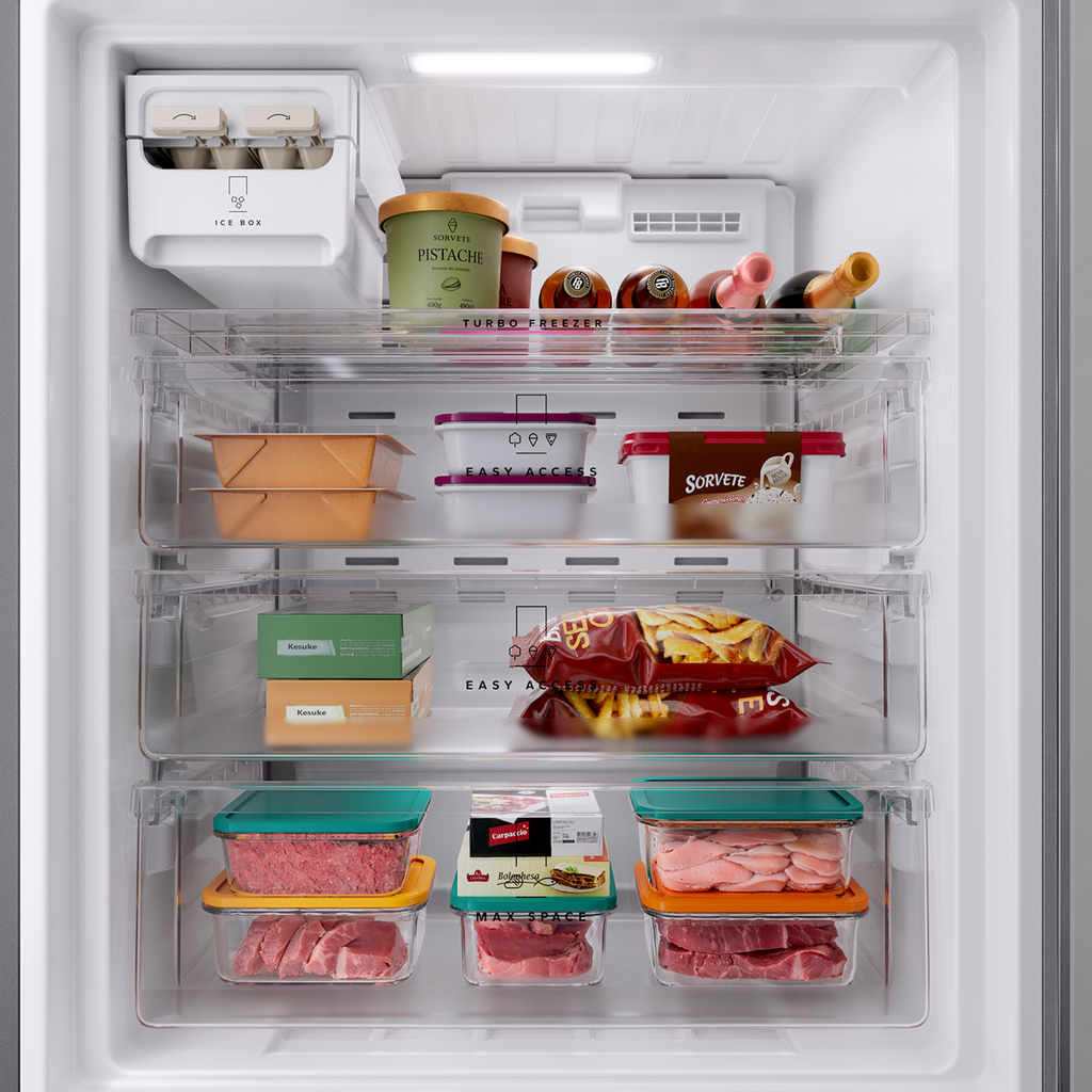 Refrigerador Brastemp 500L BRE66AK Duplex Inverse Inteligente B= Smart Cor Inox Bivolt
