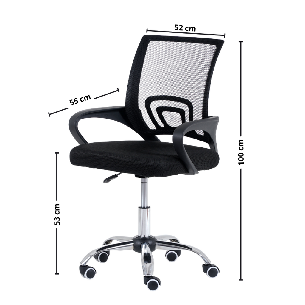 Cadeira Giratória AJ Basic Mesh Diretor Preto