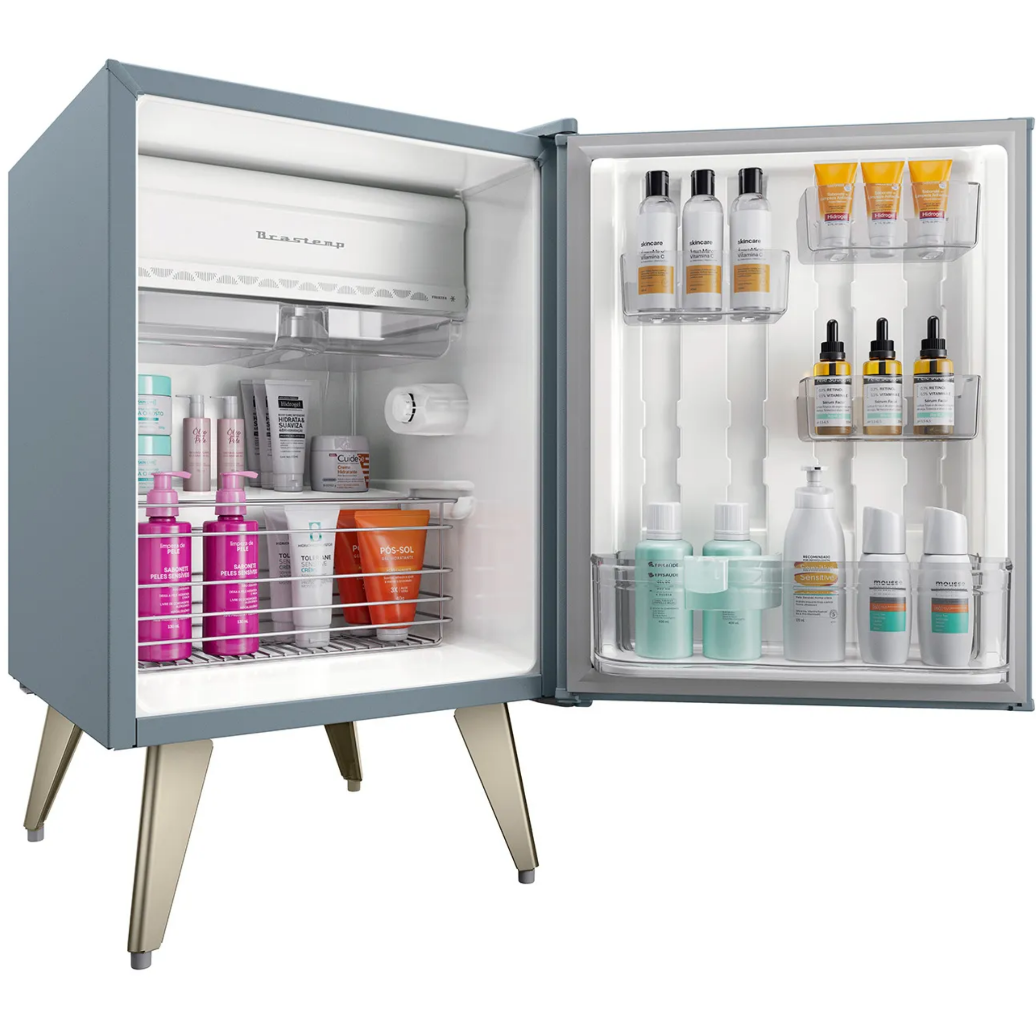 Frigobar Brastemp Retrô 76L BRA08MW Azul Texturizado 220V
