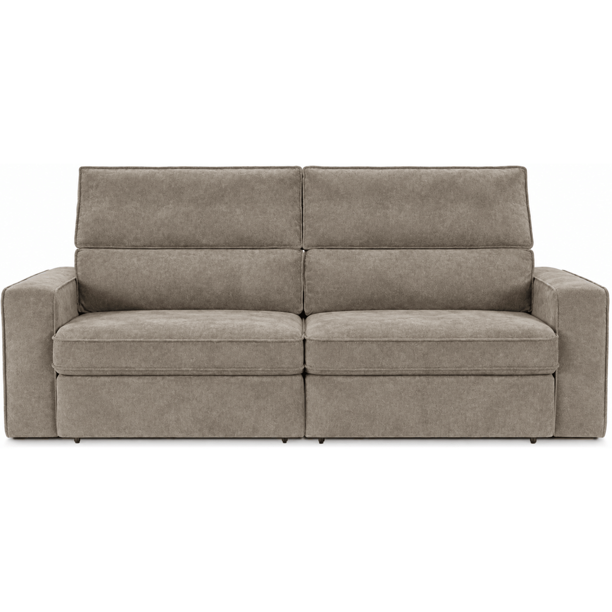 Sofá Perseu 228cm Matielo 2 Assentos Retráteis com Encostos Reclináveis Linho Cappuccino