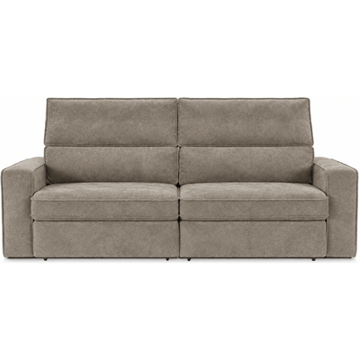 Sofá Perseu 228cm Matielo 2 Assentos Retráteis com Encostos Reclináveis Linho Cappuccino