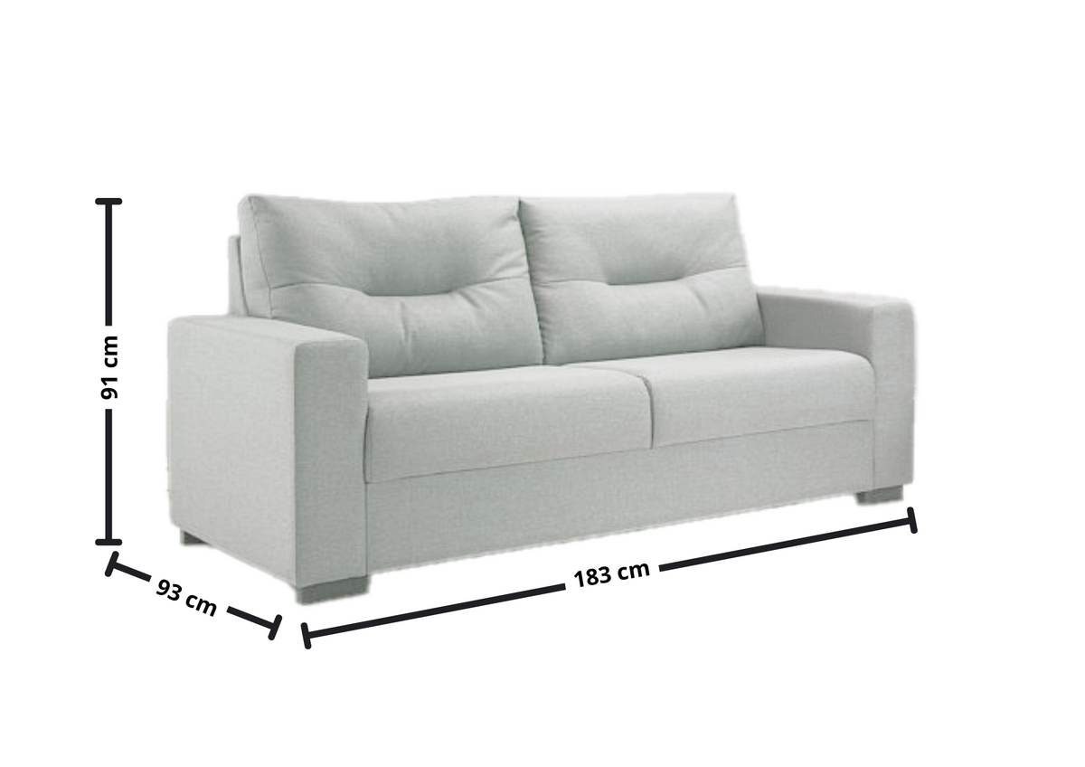 Sofá Living MH4209 183cm Herval 2 assentos Veludo Cinza Claro