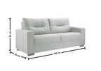 Sofá Living MH4209 183cm Herval 2 assentos Veludo Cinza Claro