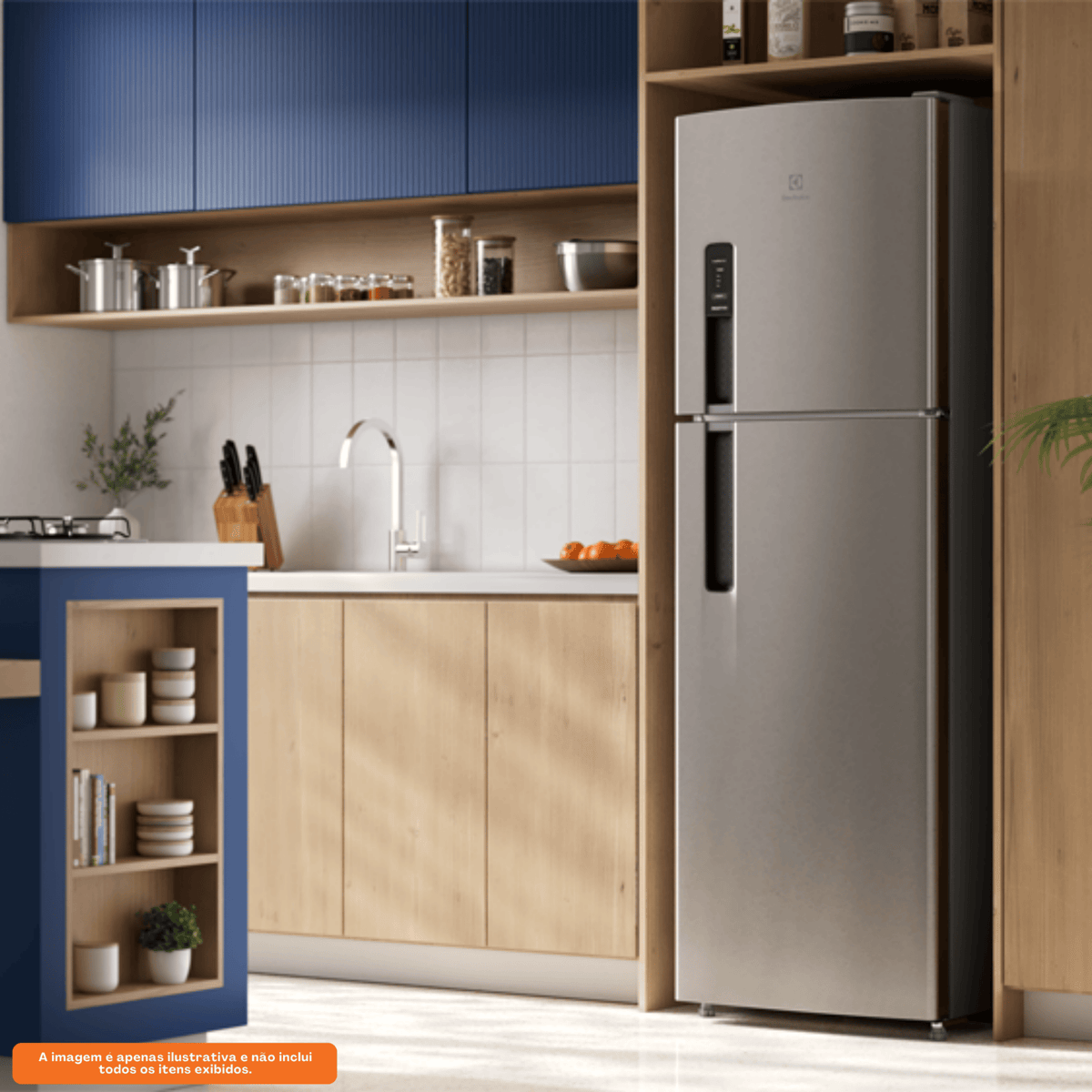 Refrigerador Electrolux 400L IF44S Inverter Duplex AutoSense Inox Look 220V