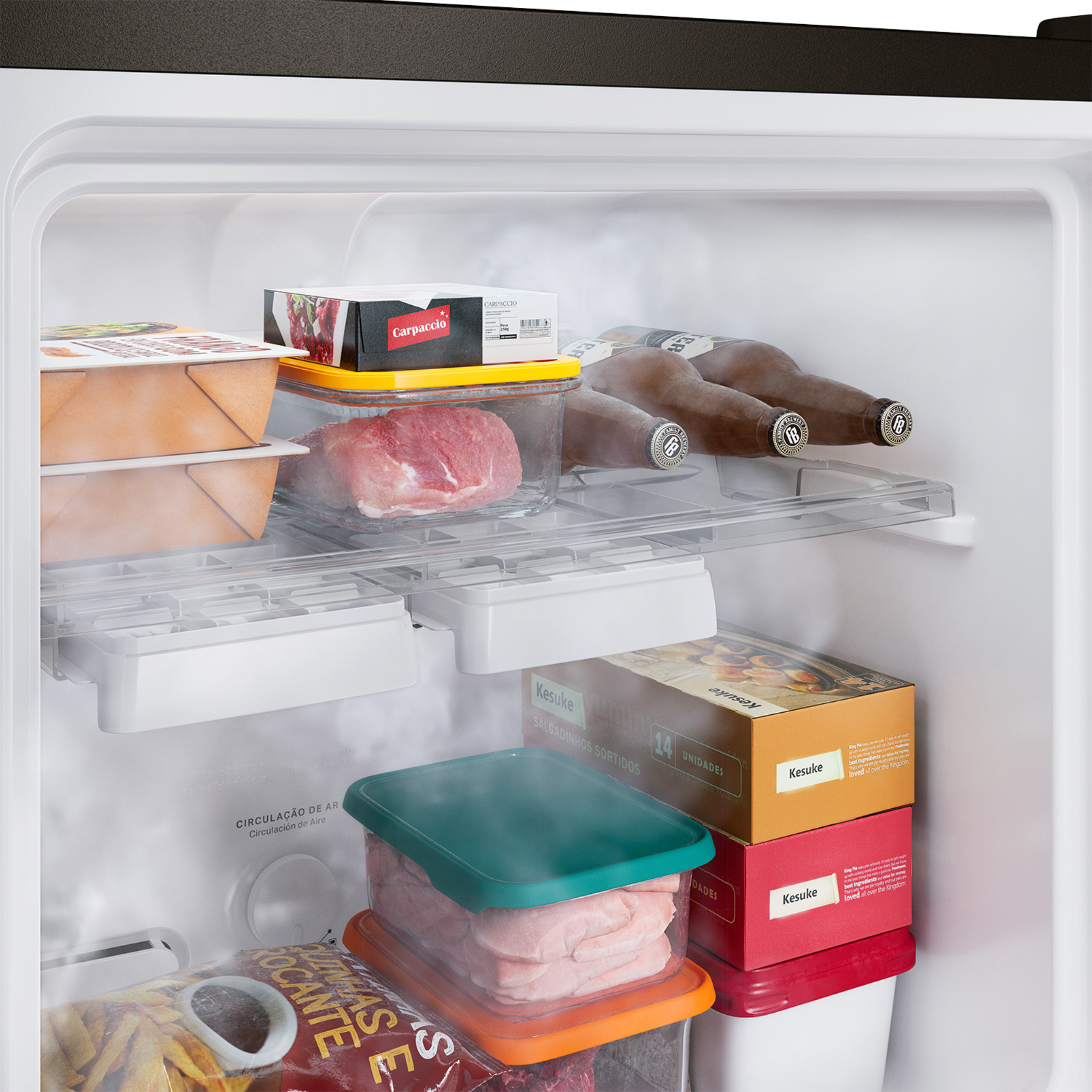 Refrigerador Brastemp 415L BRM52ME Duplex Xpert Inverter Black Inox 220V