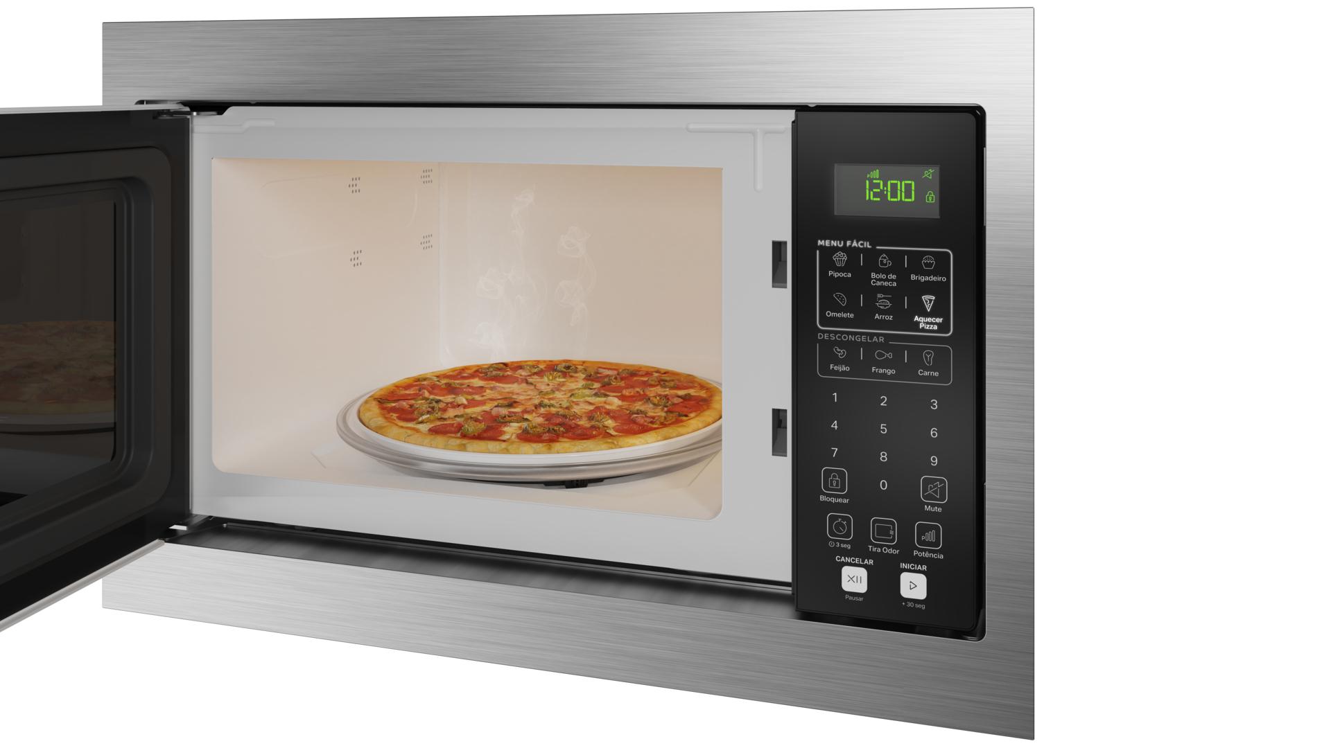Micro-ondas de Embutir Consul 32L CM146AE Menu Fácil Inox/Preto 220V
