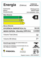 Micro-ondas de Embutir Consul 32L CM146AE Menu Fácil Inox/Preto 220V