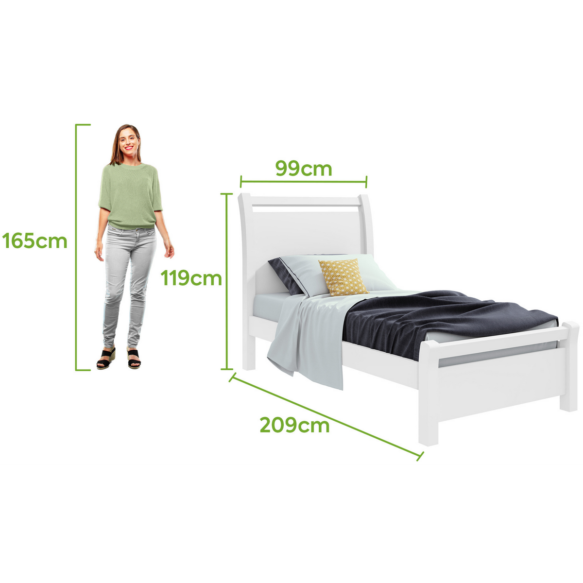 Cama Solteiro Reali Lopas Branco