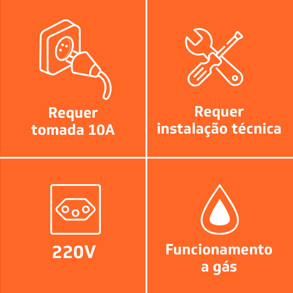 Forno de Embutir a Gás Brastemp 78L BOA84A com Grill e Timer Touch Inox 220V