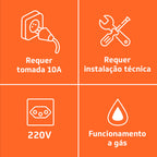 Forno de Embutir a Gás Brastemp 78L BOA84A com Grill e Timer Touch Inox 220V