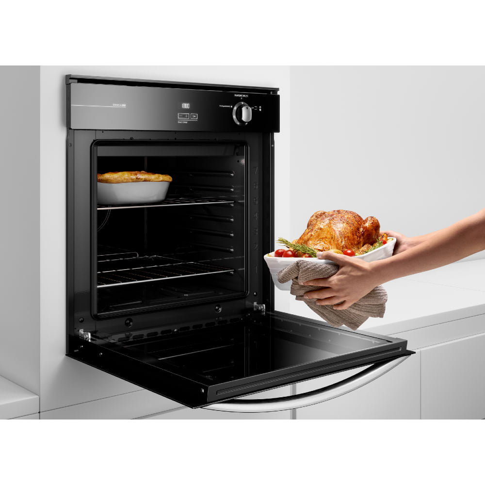 Forno de Embutir a Gás Brastemp 78L BOA84A com Grill e Timer Touch Inox 220V