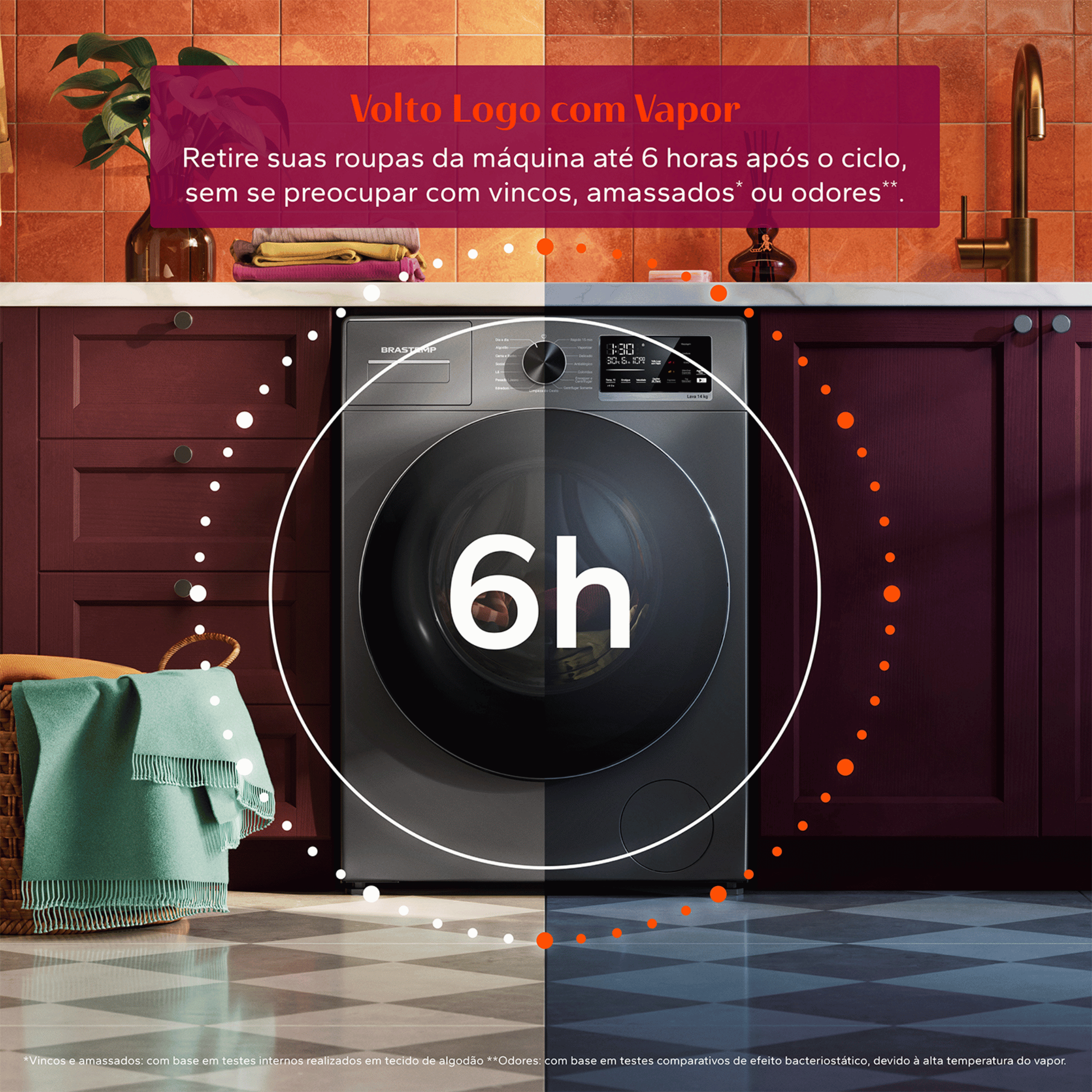 Lavadora de Roupas Brastemp 14KG BNF14A Inverter B= Smart Titanium 220V