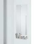 Roupeiro Imperatore Lopas  274cm 100% MDF 6 Portas com Puxador em Madeira Branco