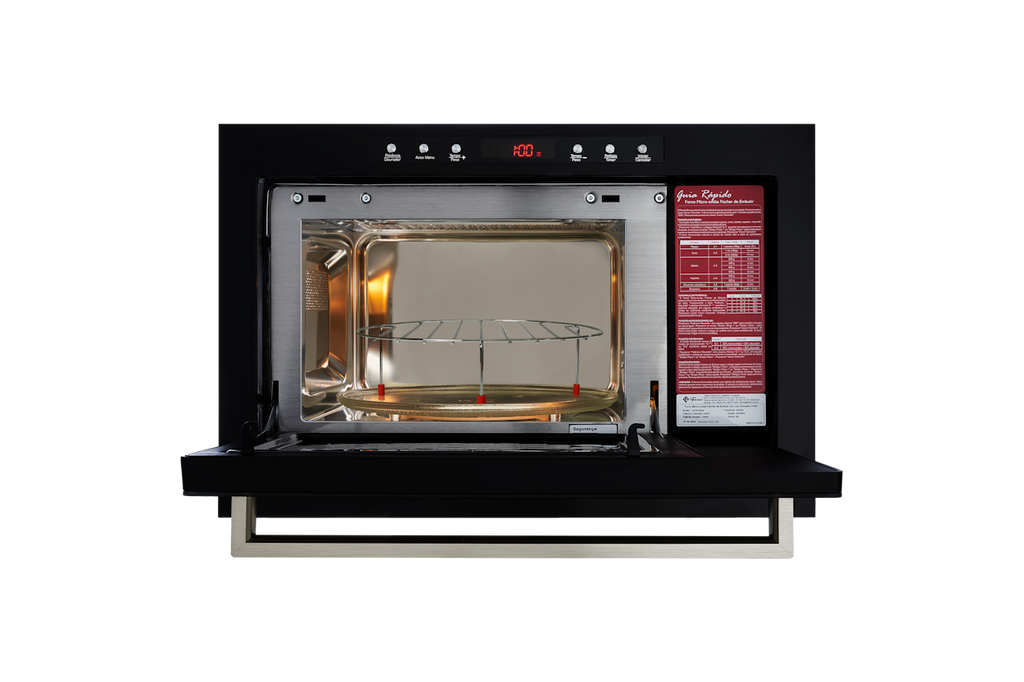 Kit Fischer de Embutir Forno Elétrico Infinty 82 Litros+Micro-ondas Infinity 25 Litros Grill Preto 220V
