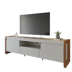 Rack Bristol Província 188cm 2 Portas 1 Gaveta Off White Fosco/Natural