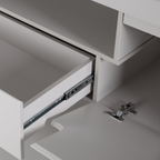 Rack Bristol Província 188cm 2 Portas 1 Gaveta Off White Fosco/Natural