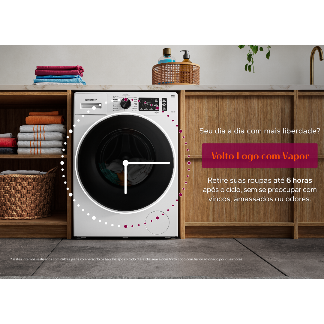 Lava e Seca Brastemp 11kg Smart Sensor BNO11AB Inverter Branco 220V