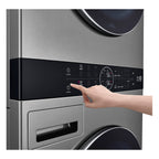 Lavadora e Secadora 17kg LG Torre WashTower AI DD Smart Inox 220V