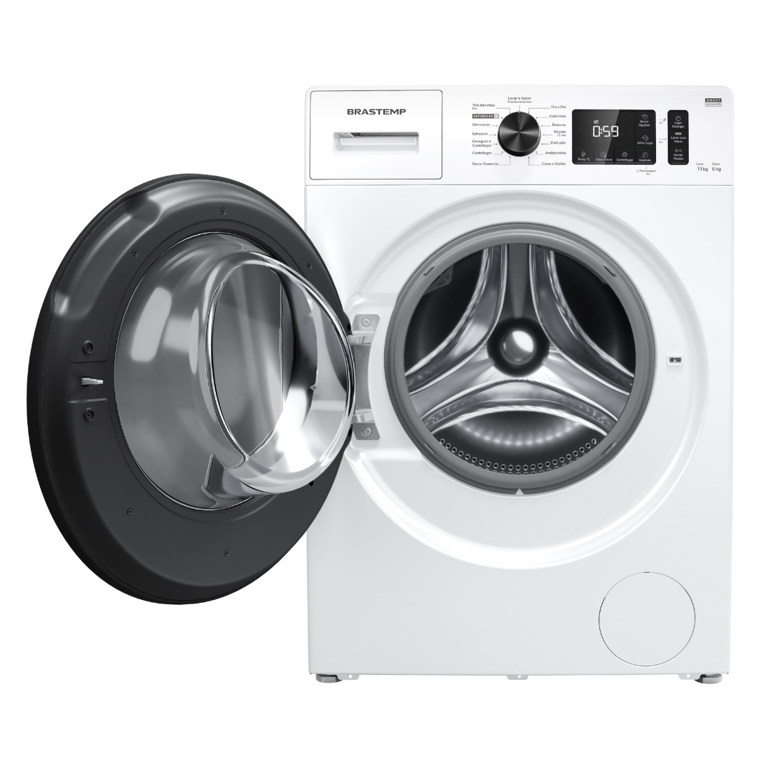 Lava e Seca Brastemp 11kg Smart Sensor BNO11AB Inverter Branco 220V