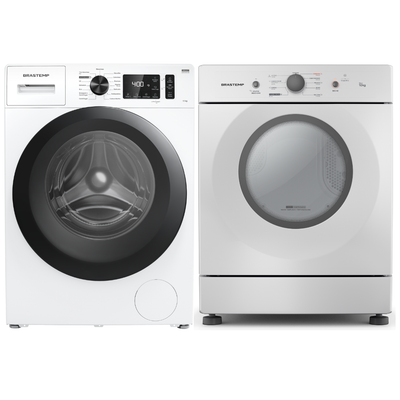 Conjunto Brastemp Lavadora de Roupas 11kg BNF11 +  Secadora Piso 10kg BSR10 220V