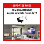 Suporte de Parede Fixo Universal Brasforma SBRUB-750 para TV de 10 a 100" LED, LCD, Plasma, 3D e Smart TV Preto
