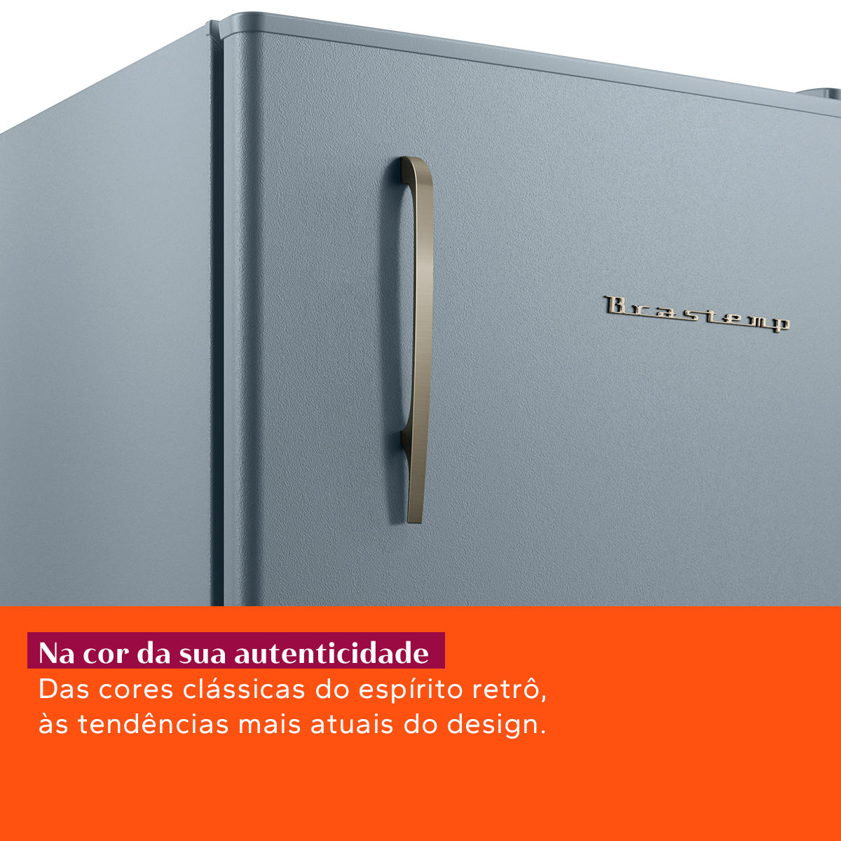 Frigobar Brastemp Retrô 76L BRA08HW Azul Texturizado 220V