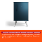 Frigobar Brastemp Retrô 76L BRA08HZ Azul Metálico 220V