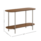 Mesa de Apoio para Sofá Lux Província 90cm Canela e Champanhe