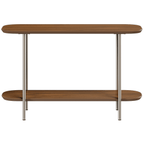 Mesa de Apoio para Sofá Lux Província 90cm Canela e Champanhe
