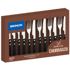 Conjunto de Talheres para Churrasco Brinox 12 Peças Preto