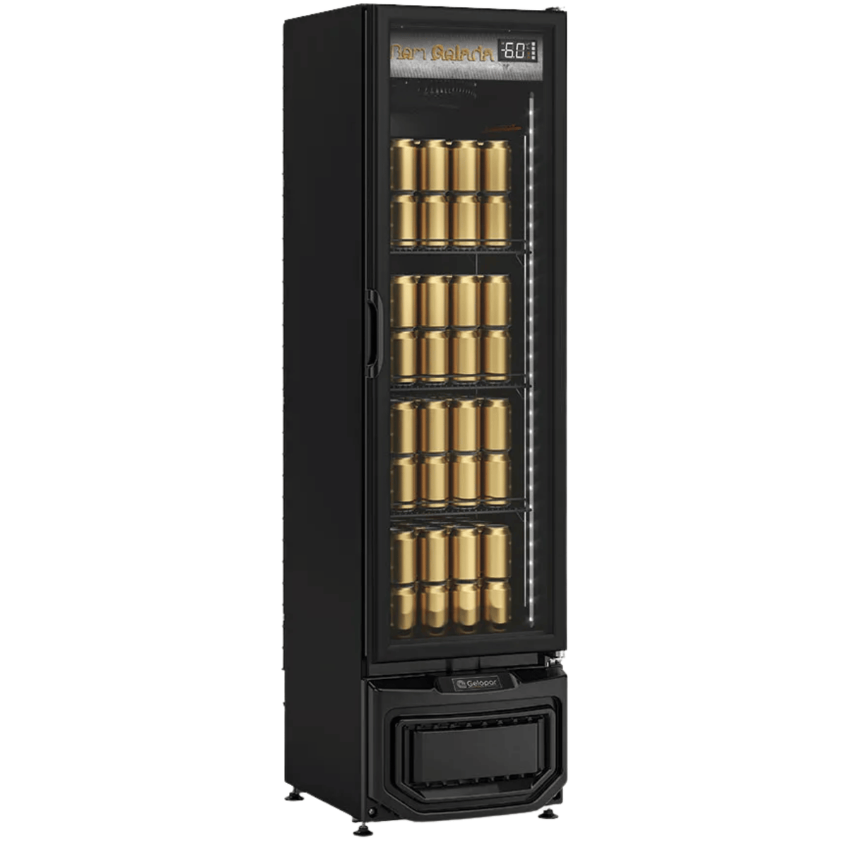 Cervejeira Expositora Gelopar 230L GCB-23EV Porta de Vidro Iluminação em LED Preto 220V