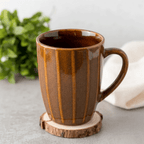 Caneca de Cerâmica Striatto Full-Fit 330ml Bege