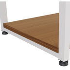 Estante Kappesberg 5 Prateleiras LI006 Canela e Branco