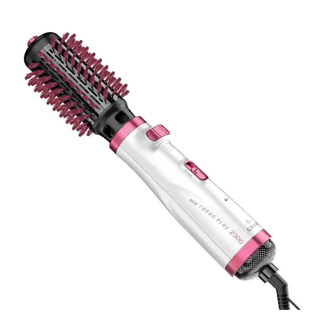 Escova Rotativa Gama Modeladora New Turbo Plus Branco e Rosa 220V