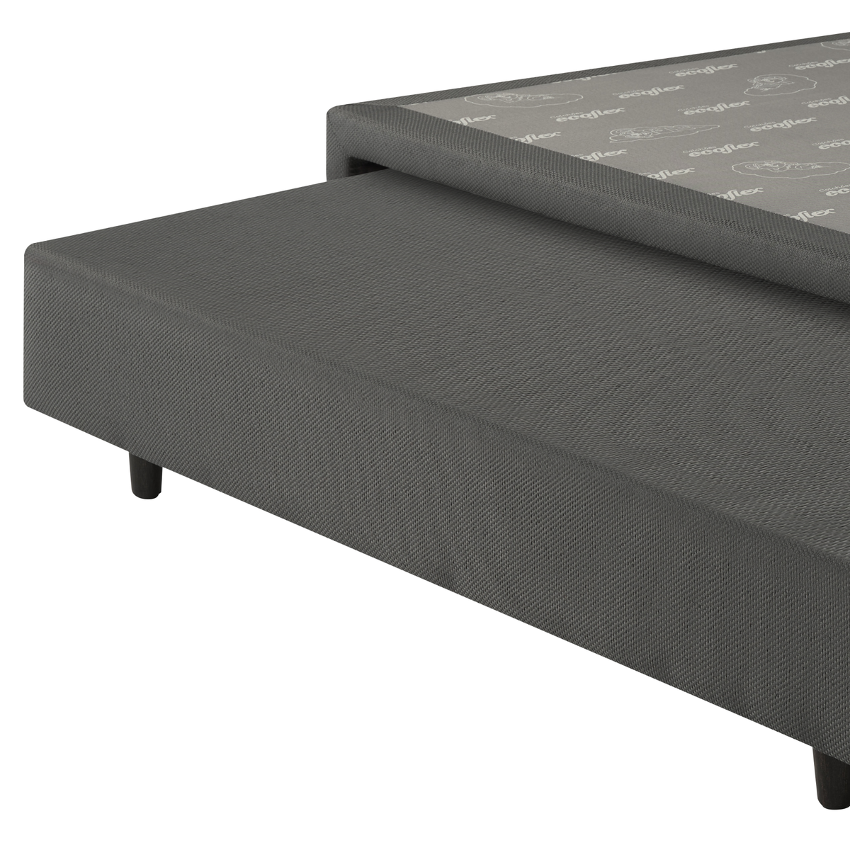 Base Universal com Auxiliar de Mola Solteiro Queen Ecoflex 96x203x30cm Grafite