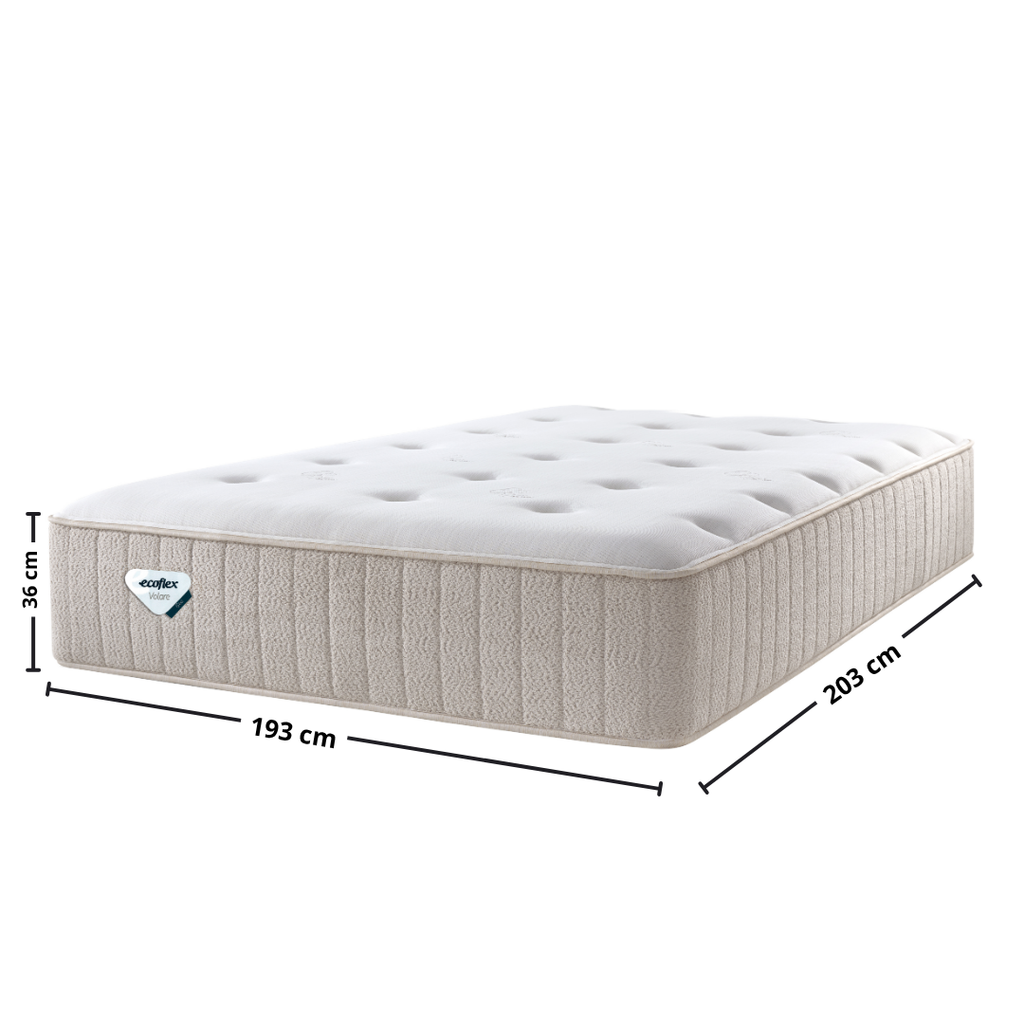 Colchão Geo King Ecoflex Molas Ensacadas PZ3 193x203x36cm Bege