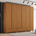 Roupeiro Imperial Henn 100% MDF 260cm 6 Portas 3 Gavetas Cinamomo