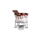 Conjunto de Fondue Brinox Panela Porcelana 1256/11 6 Peças Branco/Marrom