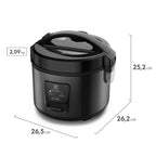 Panela de Arroz Elétrica Electrolux 2L Efficient  Visor Glass por Rita Lobo ERC10 Preto 220V