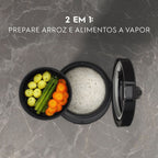 Panela de Arroz Elétrica Electrolux 2L Efficient  Visor Glass por Rita Lobo ERC10 Preto 220V