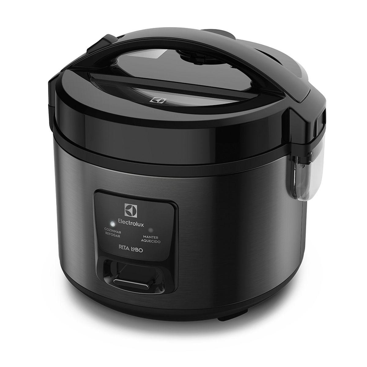 Panela de Arroz Elétrica Electrolux 2L Efficient  Visor Glass por Rita Lobo ERC10 Preto 220V