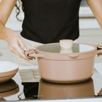 Jogo de Panelas Ceramic Life Brinox 5 Peças Indução Duna Terracota