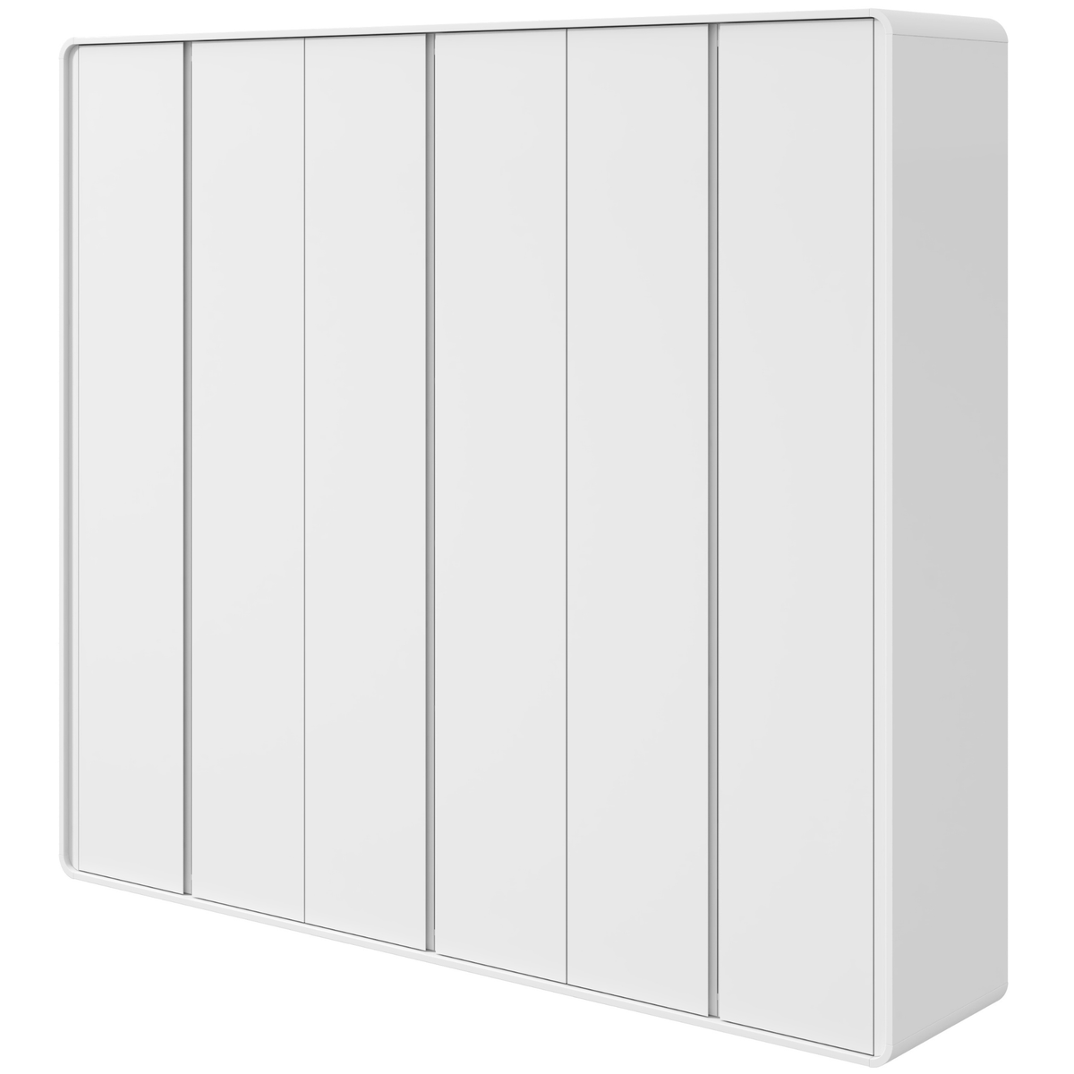 Roupeiro Loop Lopas 270cm 100% MDF 6 Portas Branco