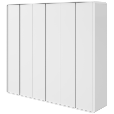 Roupeiro Loop Lopas 270cm 100% MDF 6 Portas Branco