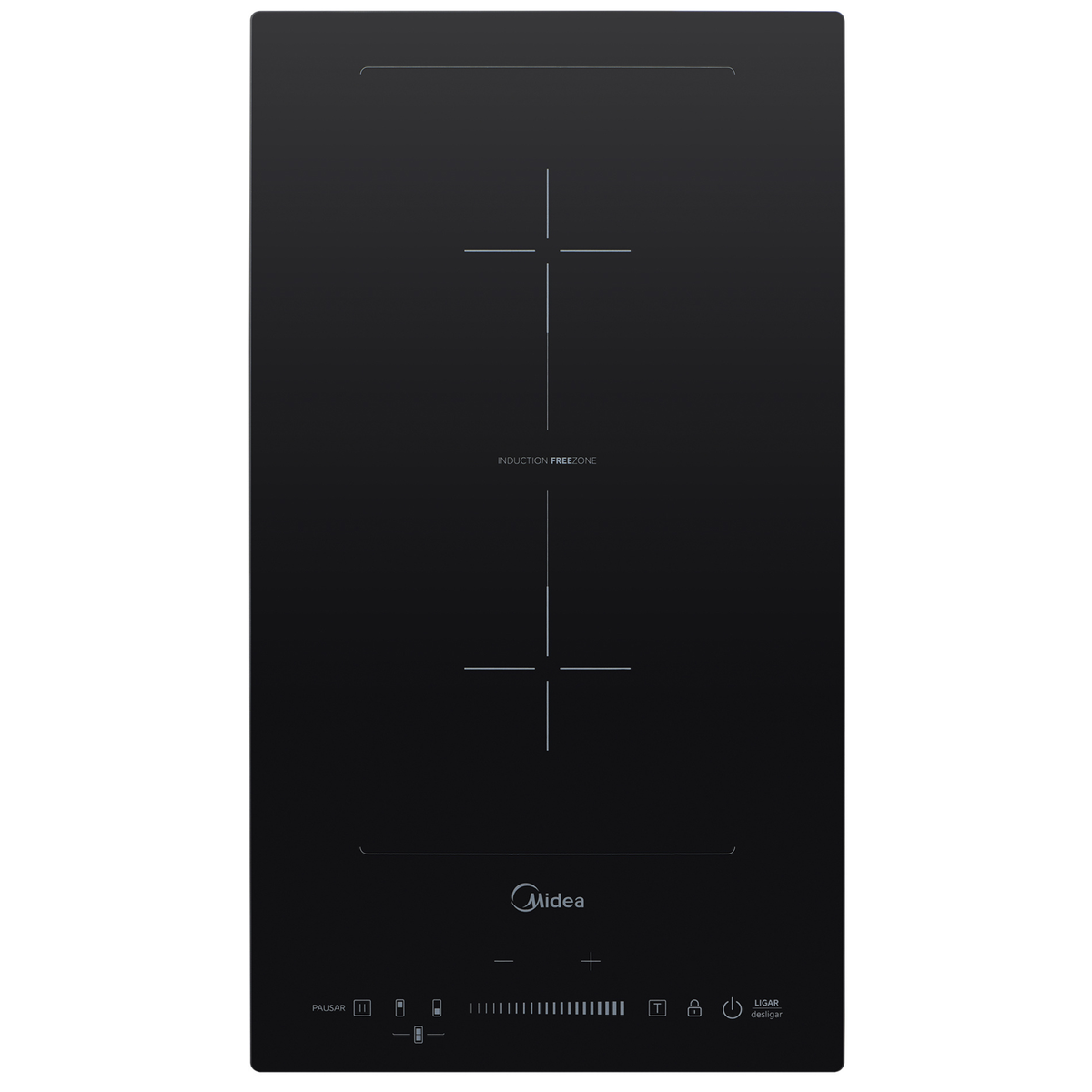 Cooktop Indução Midea 2 Bocas Free Zone Vitrocerâmica Preto 220V