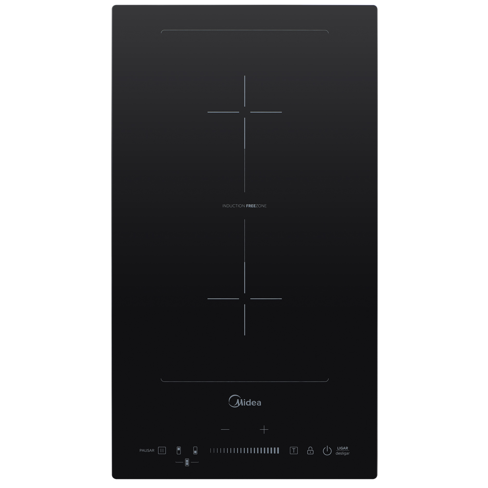 Cooktop Indução Midea 2 Bocas Free Zone Vitrocerâmica Preto 220V