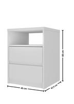 Mesa de Cabeceira Gales 100% MDF Mambel 2 Gavetas e 1 Nicho