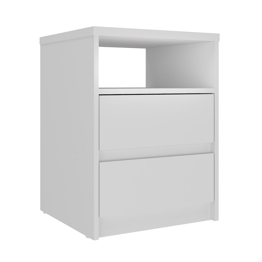 Mesa de Cabeceira Gales 100% MDF Mambel 2 Gavetas e 1 Nicho