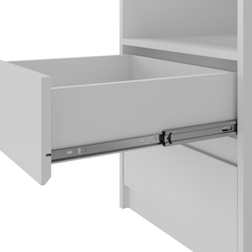 Mesa de Cabeceira Gales 100% MDF Mambel 2 Gavetas e 1 Nicho