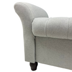 Puff Baú Egeo Perfan 140cm Linho Cinza